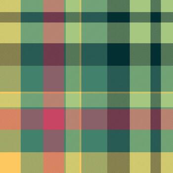 detallado tartán modelo en sombras de verde y amarillo. Perfecto para antecedentes, textiles, o agregando un rústico tocar. versátil textura. vector