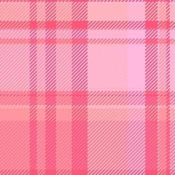 Vibrant pink plaid pattern. Fabric texture ideal for backgrounds, design elements. Represents warmth, comfort, and modern textiles. Usable for web or print. vector