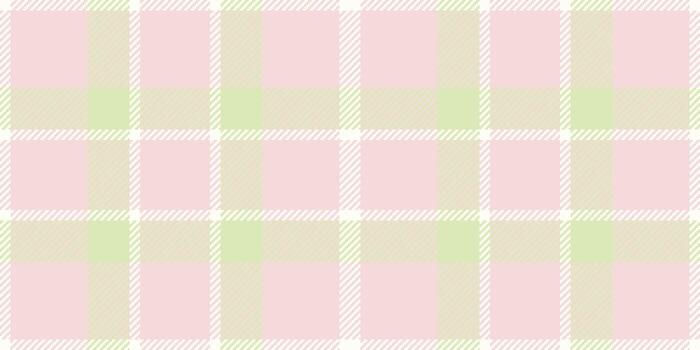Pastel plaid pattern design. Pink, green and white seamless checkered texture. Ideal for backgrounds, fabrics, textiles, and decorative designs with a soft, modern touch. vector