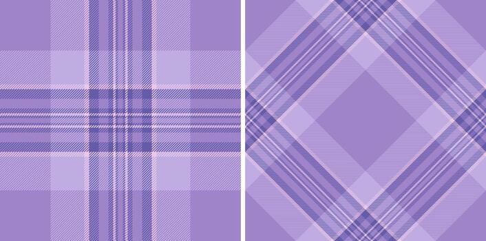Fabric textile background of plaid tartan with a check seamless texture pattern. Set in popular colors for curtain design trends. vector