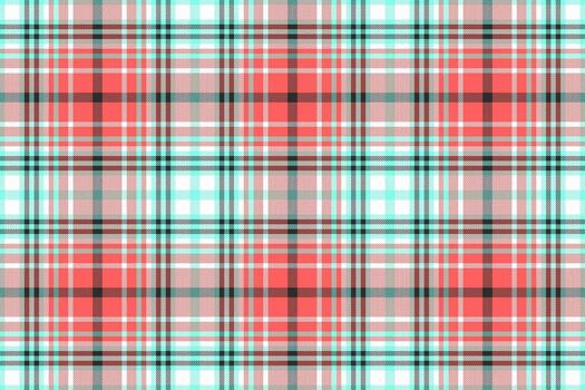 Hobby pattern texture textile, striped background tartan fabric. Subtle check seamless plaid in red and teal colors. vector