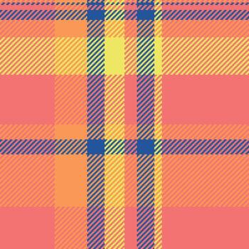 Vibrant tartan pattern featuring a retro color palette. Perfect as a graphic element, background, or texture for textiles, fashion, or design projects. vector