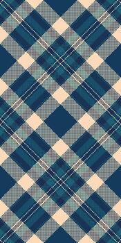 cruzado antecedentes textura tela, malla cheque sin costura . blandura tartán modelo textil tartán en cian y melocotón soplo colores. vector