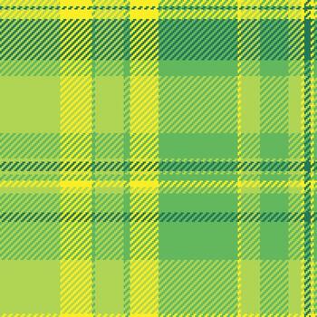 Classic plaid pattern in vibrant green and yellow hues. A versatile texture ideal for backgrounds, textiles, or adding a touch of traditional style to designs. vector