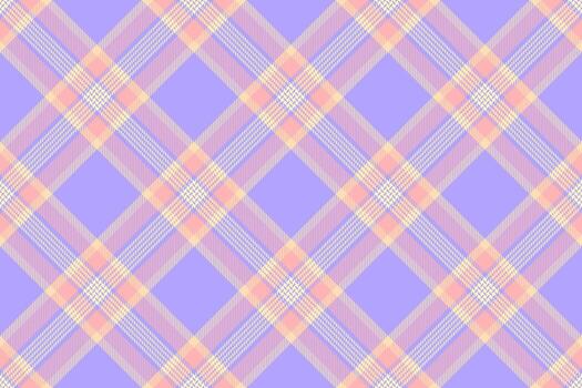 Pastel plaid pattern with lavender, peach, and cream hues. Delicate, soft, and versatile for backgrounds, textiles, or graphic design. A gentle, calming, and harmonious texture. vector