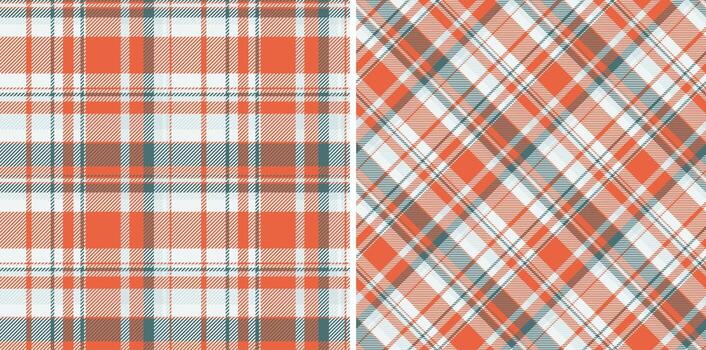 Classic plaid patterns in parallel diagonal arrangements. Ideal for textile design, backgrounds, or festive season themes. Versatile timeless style. vector