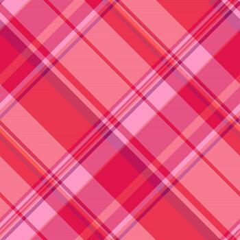 rasguño antecedentes controlar, geométrico modelo textil textura. tipo tartán tela tartán sin costura en rojo y rosado colores. vector