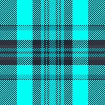 Vibrant turquoise plaid pattern with intersecting stripes. Great for backgrounds, apparel design, textile projects and bold creative concepts. Versatile texture. vector