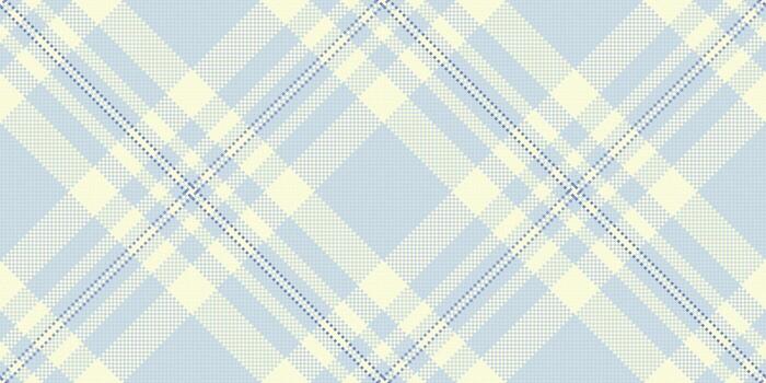 Elegant pastel blue and cream plaid pattern. Perfect for textile design, website backgrounds, or crafting projects. This subtle, repeating texture offers a sophisticated and calming visual appeal. vector