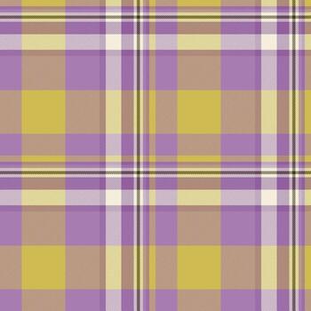 Elegant pastel plaid pattern in soft purple and yellow hues. Perfect for textile design, fashion, website backgrounds, or packaging. Subtle texture and repeating design offers versatile usage. vector