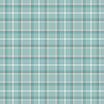 Classic plaid pattern in soft, calming teal with subtle red accents. A versatile background, suggesting tradition, textiles, or a cozy aesthetic. Perfect for design and branding projects. vector