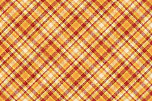 vibrante cálido tartán patrón, ideal para otoñal diseños esta sin costura textura caracteristicas intersectando líneas de naranja, rojo, y blanco, creando un alegre y energético sentir. vector