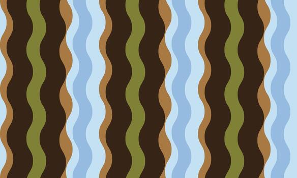 resumen ondulado rayas en terroso tonos crear un calmante, retroinspirado modelo Perfecto para sitio web antecedentes, textil diseños, o social medios de comunicación gráficos. vector