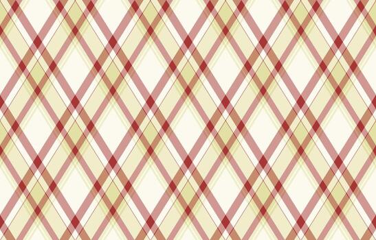 Elegant diagonal plaid pattern in muted red and beige tones. Perfect for textile design, website backgrounds, or crafting projects. vector