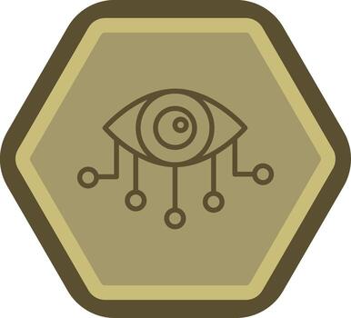 Bionic Eye Flat UI Form vector