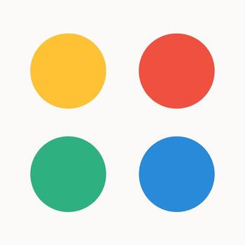 Simple Flat Design Circle Shape Collection Bright Color Graphic Element vector