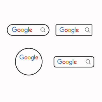 minimalista sencillo google buscar bar interfaz diseño elementos para ui diseño vector