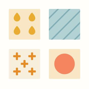 minimalista plano diseño cuadrado forma elemento con modelo y icono vector