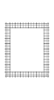 A square frame with a grid pattern on it vector