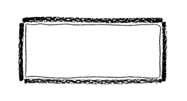 Hand-drawn Rectangular Frame Border Design Element. vector