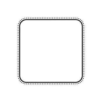 Square frame with dotted lines on white background vector