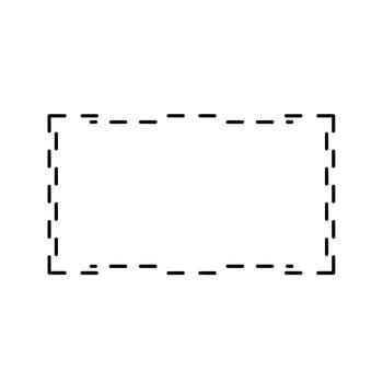 A square with a line drawn on it vector