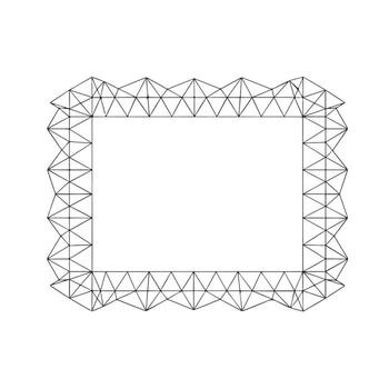 Geometric Frame Abstract Design Triangular Border. vector