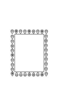 Simple Square Frame with Decorative Border. vector