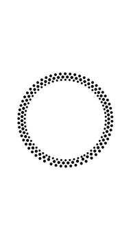 A circle with dots on it is shown on a white background vector