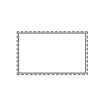 Simple Dashed Line Rectangle Frame Border. vector