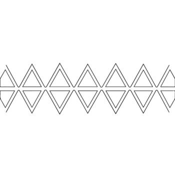 Geometric Triangle Pattern Border Design. vector