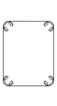 Simple Square Frame Border Design Element. vector