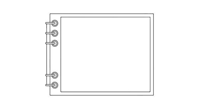 A notebook with a blank page on a white background vector