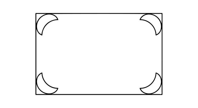A square frame with a border and a borderless design vector
