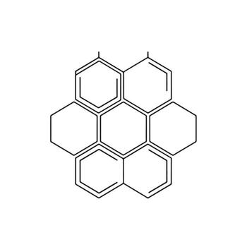 A drawing of a hexagon with a single line vector