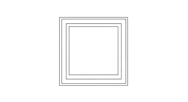 Nested Square Frame Line Art Design. vector