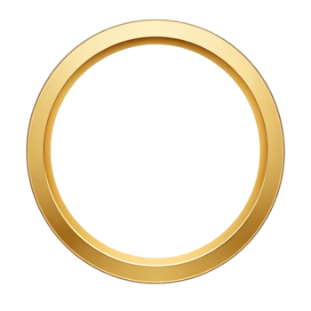 elegante oro cerchio telaio un' lussuoso, vuoto il giro confine per design progetti, siti web, e inviti png