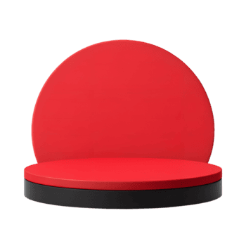 Elegant Red and Black Circular Product Display Stand, Ideal for Showcase and Presentation, Modern Minimalist Design, Clean and Bold Background png