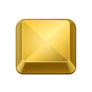 lussuoso d'oro piazza pulsante elegante 3d design elemento per premio siti web e app, brillante e lucidato struttura png