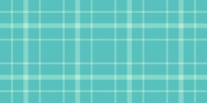 Continuity check texture, faded tartan textile background. Net plaid fabric pattern seamless in teal and light colors. vector