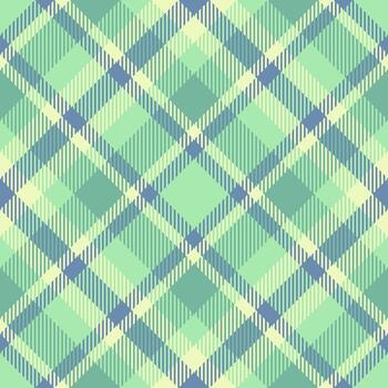 Tie textile pattern seamless, setting background check. Wool tartan plaid texture fabric in light and mint colors. vector