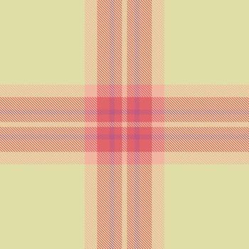 Greeting card background pattern fabric, scrap texture check tartan. Classy seamless plaid textile in light and red colors. vector