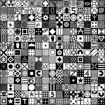 graphic seamless patterns in black and white. Suitable for backgrounds, textile design, web design, scrapbooking paper.small different drawings vector