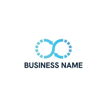 Infinite Arrows Loop Progress Logo vector