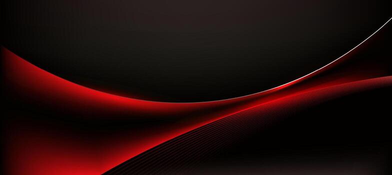 Dynamic Red Abstract Waves on Dark Background vector