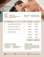 Modern Brown Beauty Clinic Invoice template