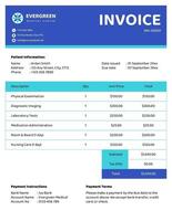 Professional Clean Medical Invoice template