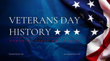 Veterans Day History Presentation template