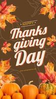 happy thanksgiving social media story modern template
