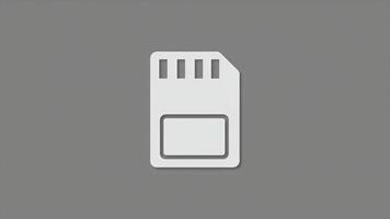 Digital Storage Solution - SD Card Icon Animation for Tech and Data Concepts. video
